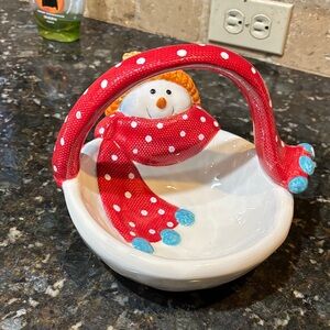 St. Nicholas Square Snowman serving dish